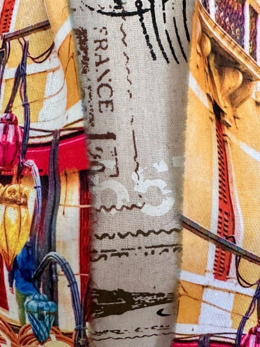 Reversible Venice Italy Scenic Fringe Oversized Scarf NWT Raw Hem 24x72 Art Wear - Picture 15 of 16